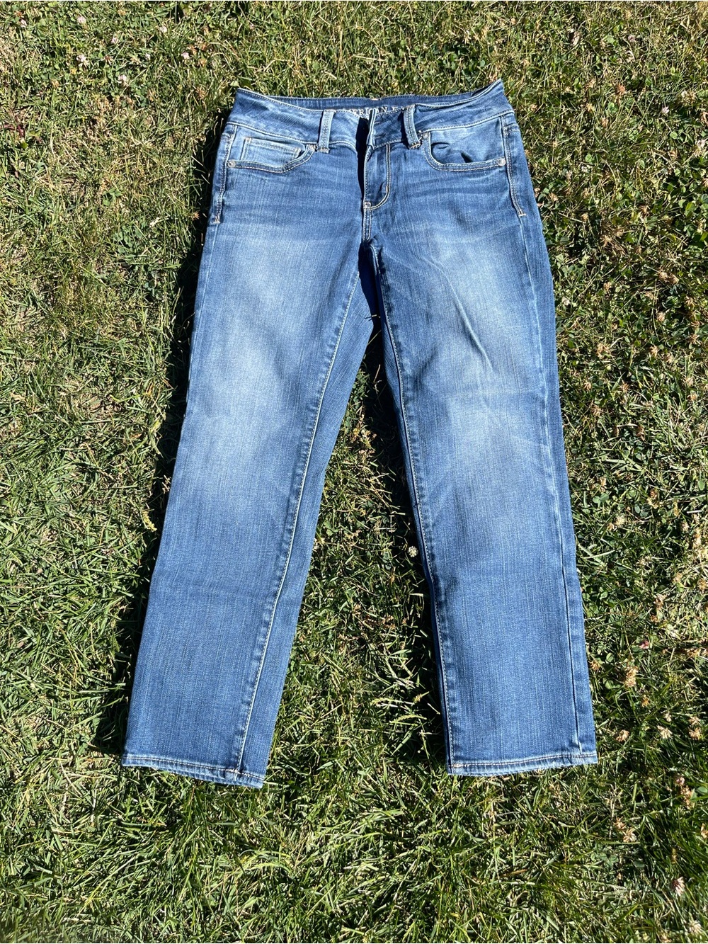 American Eagle Artist Crop Super Stretch Women’s Jeans Size: 0